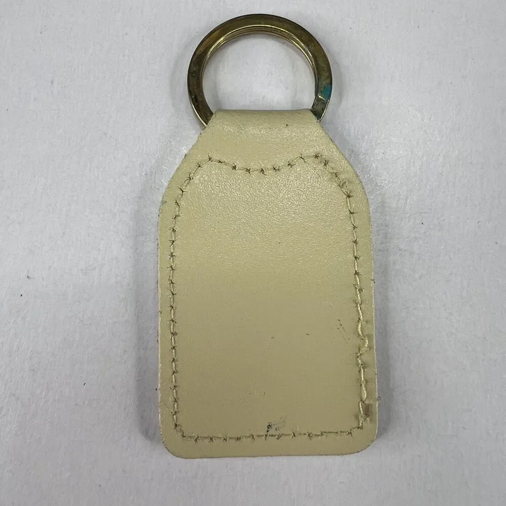 Shakespeare's Birthplace Leather Tag Strap Souvenir Keychain Keyring 2.5
